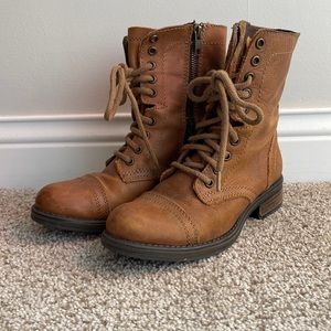 Steve Madden Troopa 2.0 Leather Combat Boots
